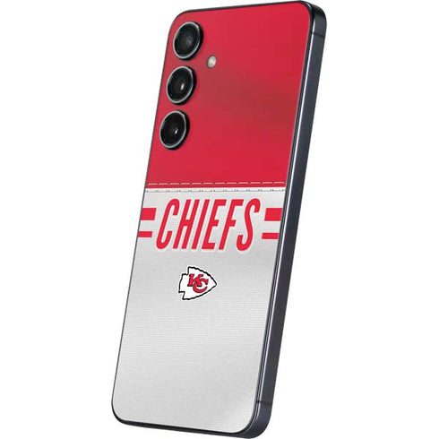 NFL Kansas City Chiefs White Striped Galaxy A16 5G Skin