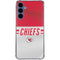 NFL Kansas City Chiefs White Striped Galaxy A35 5G Clear Case