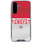 NFL Kansas City Chiefs White Striped Galaxy A36 5G Clear Case