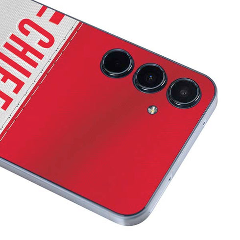 NFL Kansas City Chiefs White Striped Galaxy A36 5G Skin