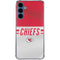 NFL Kansas City Chiefs White Striped Galaxy A55 5G Clear Case