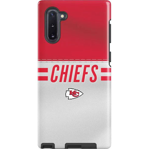 NFL Kansas City Chiefs White Striped Galaxy Cases