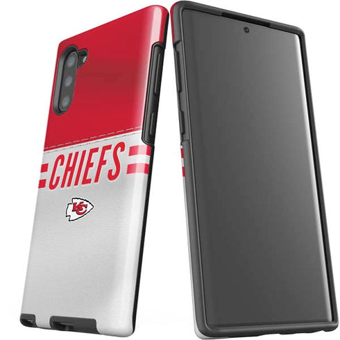 NFL Kansas City Chiefs White Striped Galaxy Note 10 Pro Case
