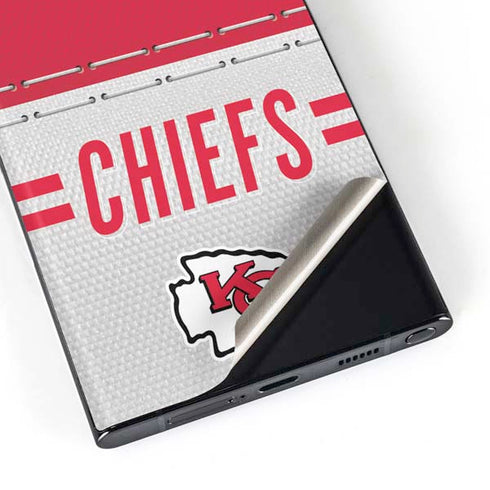 NFL Kansas City Chiefs White Striped Galaxy Skins