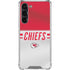 NFL Kansas City Chiefs White Striped Galaxy S24 FE Clear Case
