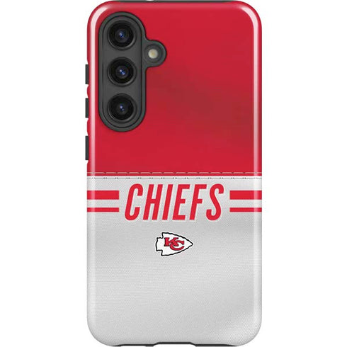 NFL Kansas City Chiefs White Striped Galaxy S25 Impact Case