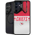 NFL Kansas City Chiefs White Striped Galaxy S25 Plus Kickstand Case