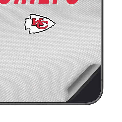 NFL Kansas City Chiefs White Striped Galaxy S25 Plus Skin