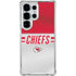 NFL Kansas City Chiefs White Striped Galaxy S25 Ultra Clear Case