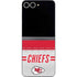 NFL Kansas City Chiefs White Striped Galaxy Z Flip6 Skin