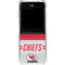 NFL Kansas City Chiefs White Striped Galaxy Z Flip6 Clear Case