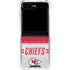 NFL Kansas City Chiefs White Striped Galaxy Z Flip6 Clear Case
