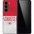 NFL Kansas City Chiefs White Striped Galaxy Z Fold5 5G Skin