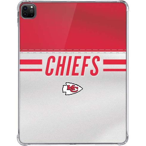 NFL Kansas City Chiefs White Striped iPad Pro 11in (2024) Clear Case