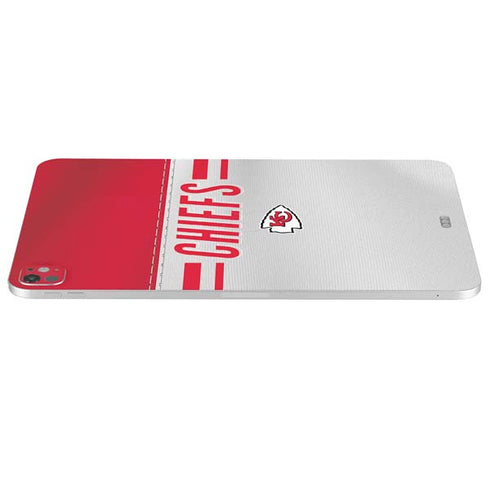 NFL Kansas City Chiefs White Striped iPad Pro 13in M4 (2024) Skin