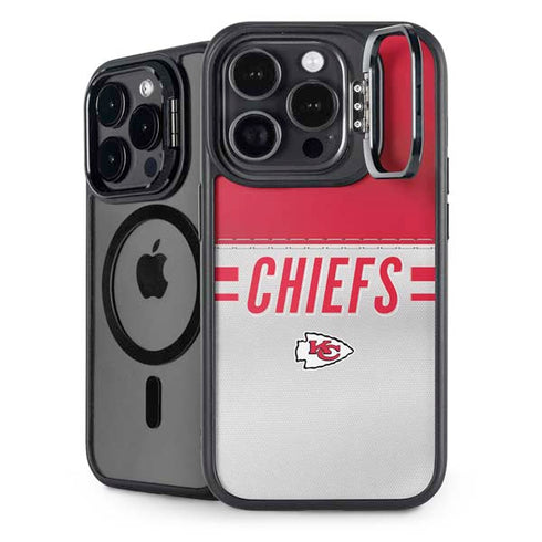 NFL Kansas City Chiefs White Striped iPhone 13 Pro Kickstand Case