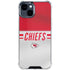 NFL Kansas City Chiefs White Striped iPhone 15 Clear Case