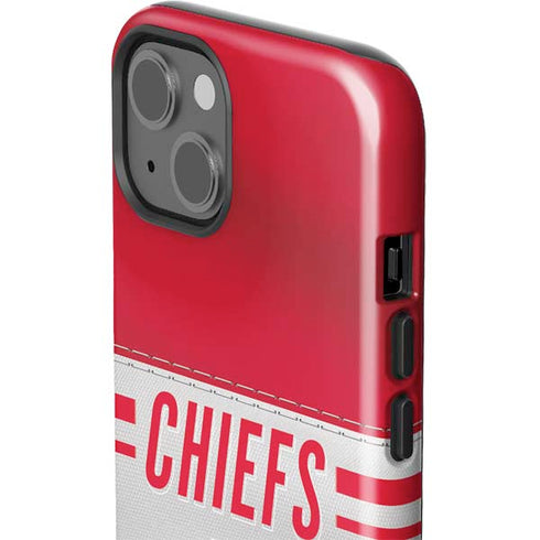 NFL Kansas City Chiefs White Striped iPhone 15 Impact Case
