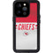 NFL Kansas City Chiefs White Striped iPhone 15 Pro Waterproof Case