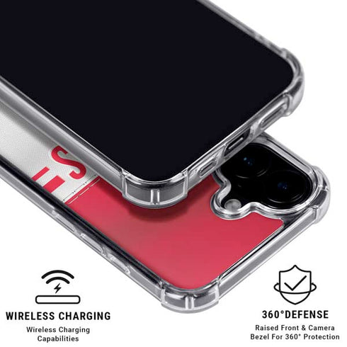NFL Kansas City Chiefs White Striped iPhone 16 MagSafe Case