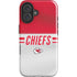NFL Kansas City Chiefs White Striped iPhone 16 Plus Impact Case