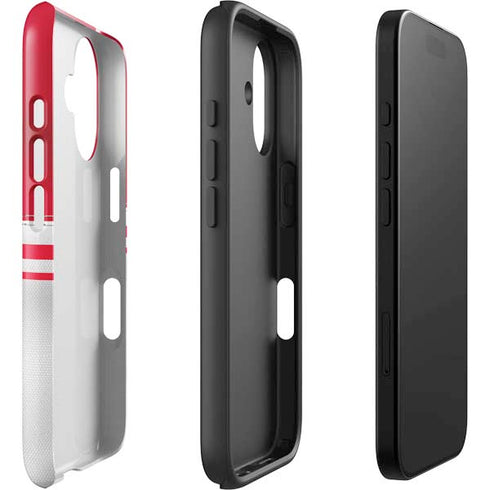 NFL Kansas City Chiefs White Striped iPhone 16 Plus Impact Case