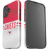 NFL Kansas City Chiefs White Striped iPhone 16 Plus Impact Case