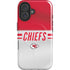 NFL Kansas City Chiefs White Striped iPhone 16 Plus Magsafe Impact Case
