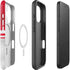 NFL Kansas City Chiefs White Striped iPhone 16 Plus Magsafe Impact Case