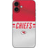NFL Kansas City Chiefs White Striped iPhone 16 Plus Skin