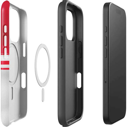 NFL Kansas City Chiefs White Striped iPhone 16 Pro Magsafe Impact Case