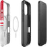 NFL Kansas City Chiefs White Striped iPhone 16 Pro Magsafe Impact Case