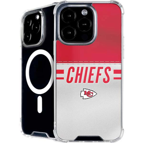 NFL Kansas City Chiefs White Striped iPhone 16 Pro Max MagSafe Case
