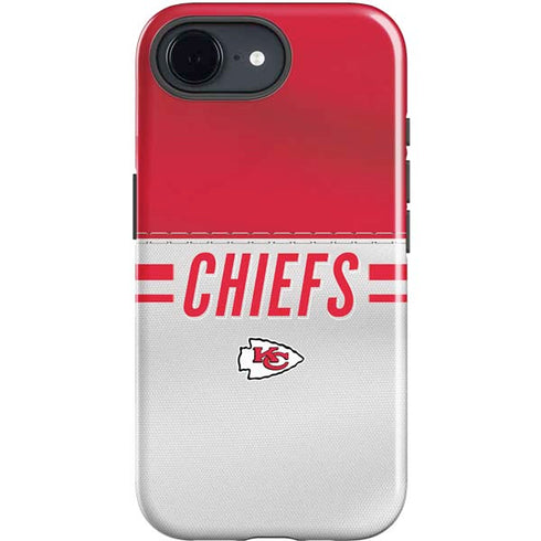 NFL Kansas City Chiefs White Striped iPhone 16e Impact Case