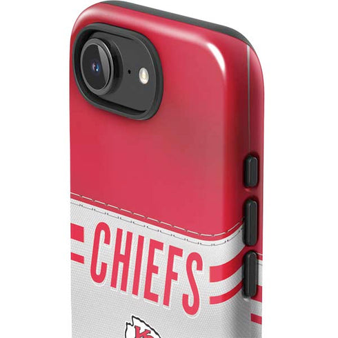 NFL Kansas City Chiefs White Striped iPhone 16e Impact Case