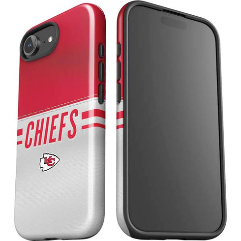 NFL Kansas City Chiefs White Striped iPhone 16e Impact Case