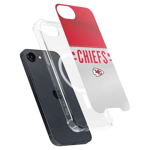 NFL Kansas City Chiefs White Striped iPhone 16e MagSafe Case