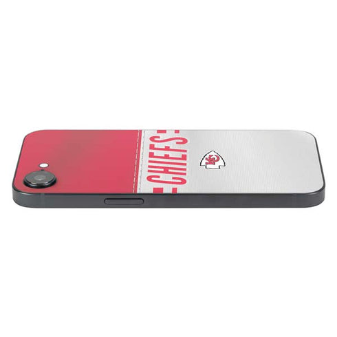 NFL Kansas City Chiefs White Striped iPhone 16e Skin