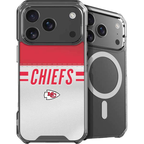 NFL Kansas City Chiefs White Striped iPhone 18 Pro MagSafe Case