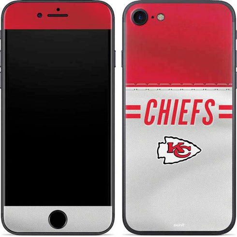 NFL Kansas City Chiefs White Striped iPhone 8 Skin