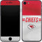 NFL Kansas City Chiefs White Striped iPhone 8 Skin