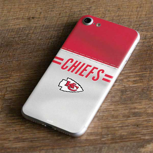 NFL Kansas City Chiefs White Striped iPhone 8 Skin