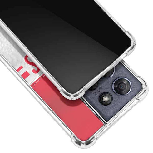 NFL Kansas City Chiefs White Striped Moto G Stylus 5G (2025) Clear Case