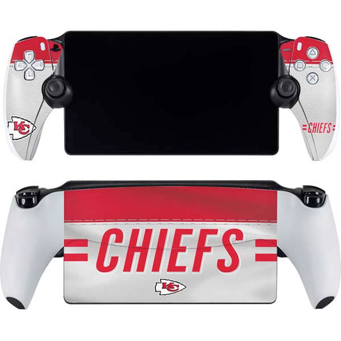 NFL Kansas City Chiefs White Striped PlayStation Portal Remote Player Skin