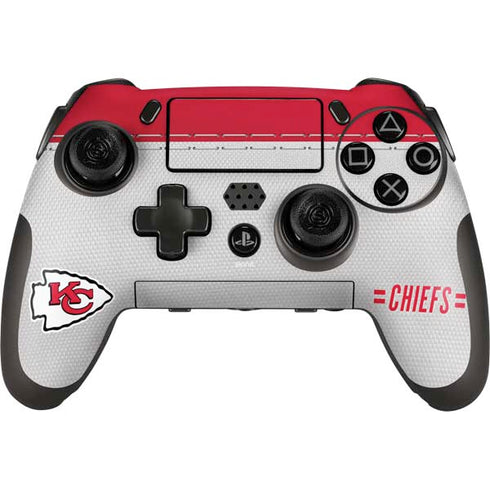 NFL Kansas City Chiefs White Striped PlayStation Scuf Vantage 2 Controller Skin