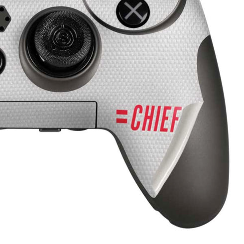 NFL Kansas City Chiefs White Striped PlayStation Scuf Vantage 2 Controller Skin