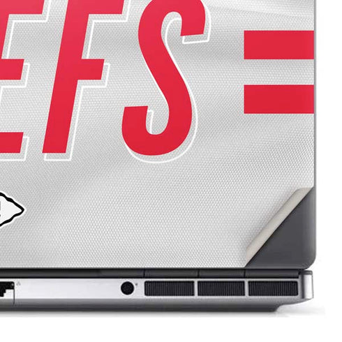 NFL Kansas City Chiefs White Striped Dell Precision Skin