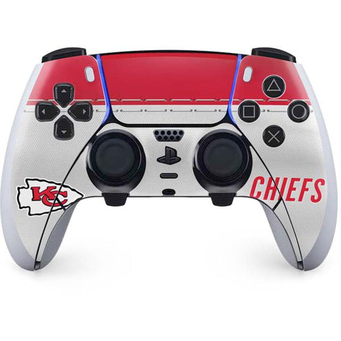 NFL Kansas City Chiefs White Striped PlayStation PS5 Skins