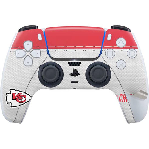 NFL Kansas City Chiefs White Striped PS5 Pro Bundle Skin