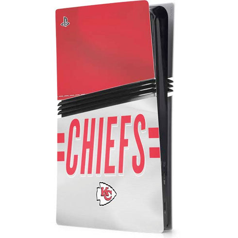 NFL Kansas City Chiefs White Striped PlayStation PS5 Skins